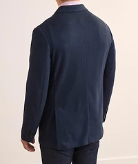 Silk-Cotton Piqué Jersey Sport Jacket