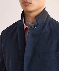 Silk-Cotton Piqué Jersey Sport Jacket