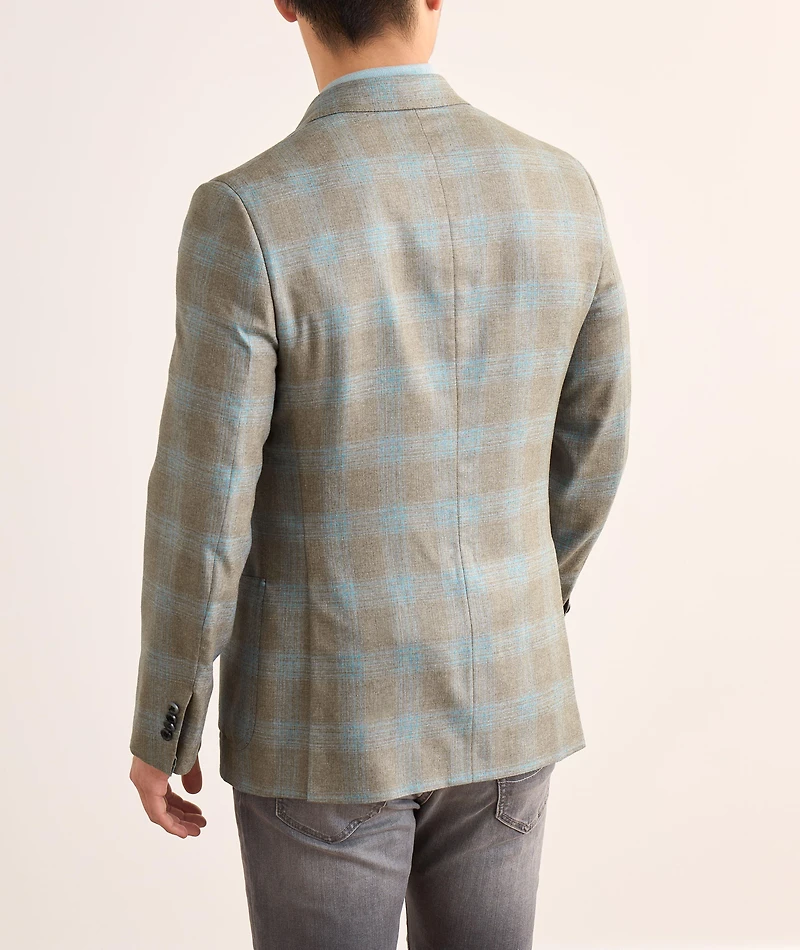 Giacca Amalfi Check Silk-Cashmere Sport Jacket