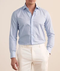 Cotton Textured Stripe Dress Shirt