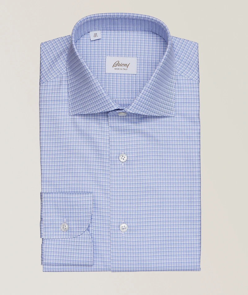 William Check Cotton Dress Shirt