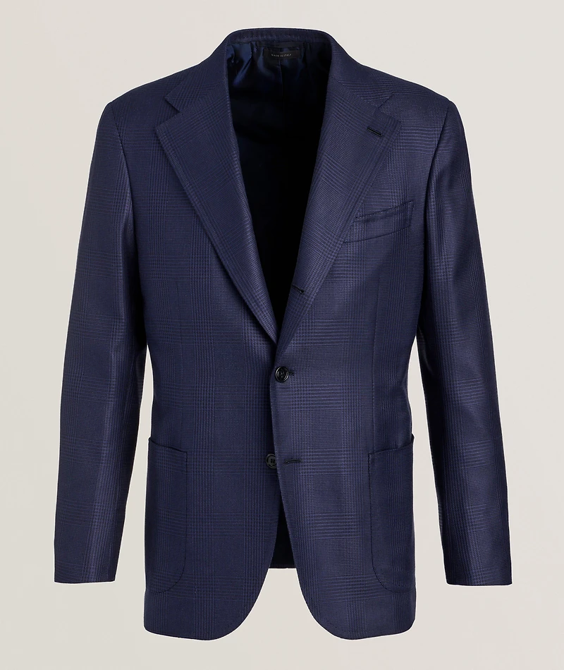 Prince of Wales Wool-Silk Sport Jacket