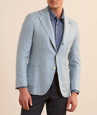 Amalfi Houndstooth Wool-Silk Sport Jacket