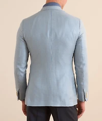 Amalfi Houndstooth Wool-Silk Sport Jacket