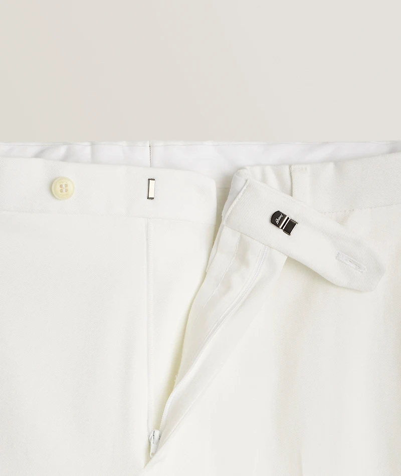Gabardine Cotton-Stretch Tapered Pants