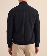 Perforated Nappa Leather Bomber Jacket
