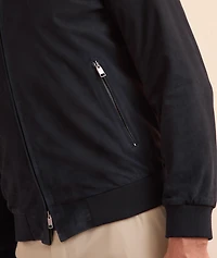 Perforated Nappa Leather Bomber Jacket