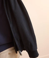Perforated Nappa Leather Bomber Jacket