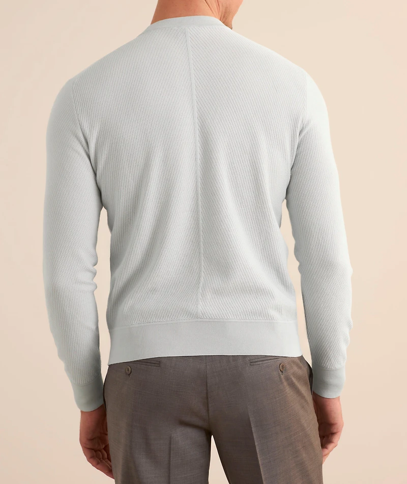 Cotton Crewneck Knit Sweater