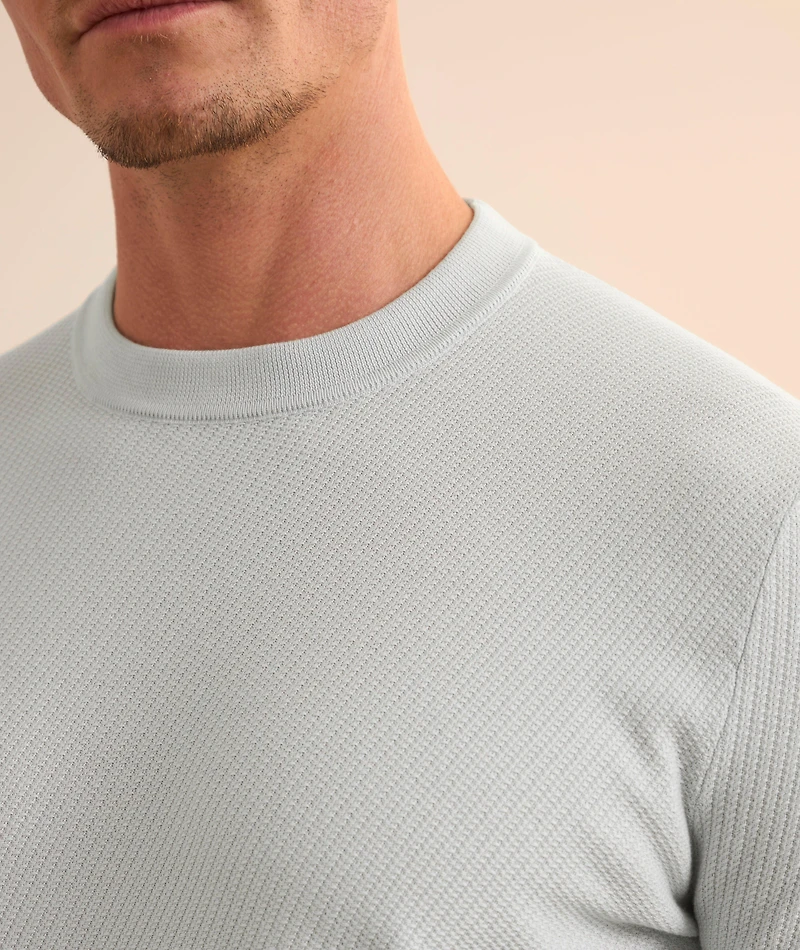 Cotton Crewneck Knit Sweater