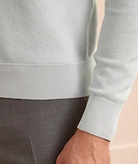 Cotton Crewneck Knit Sweater