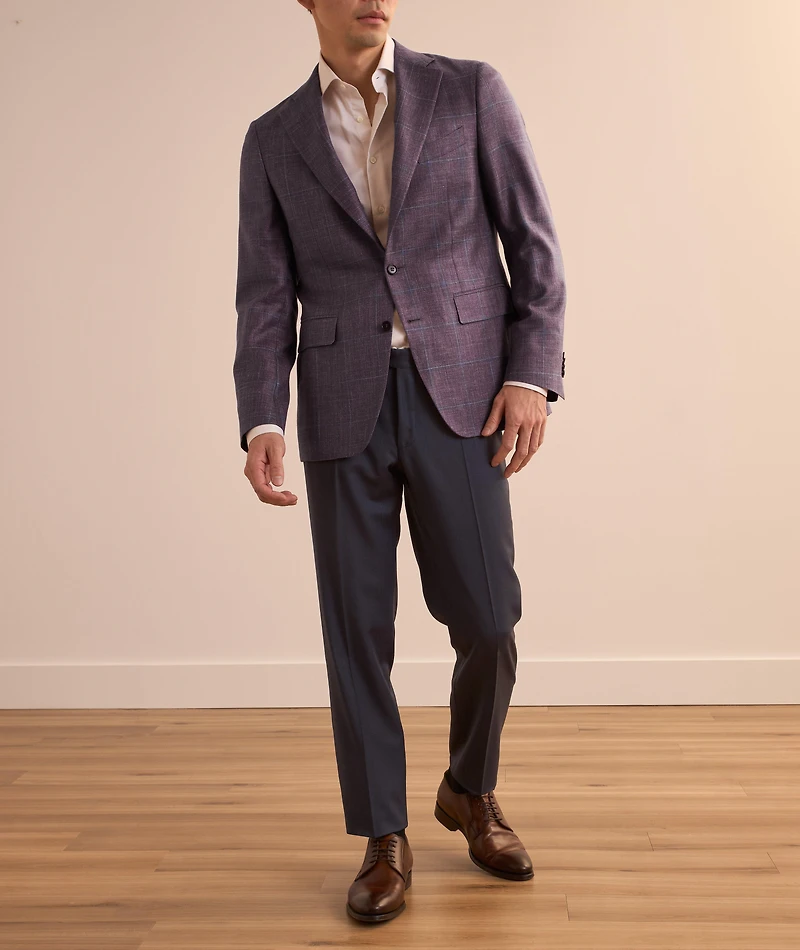 Capri Windowpane Wool-Blend Sport Jacket
