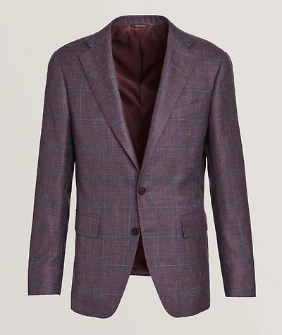 Capri Windowpane Wool-Blend Sport Jacket
