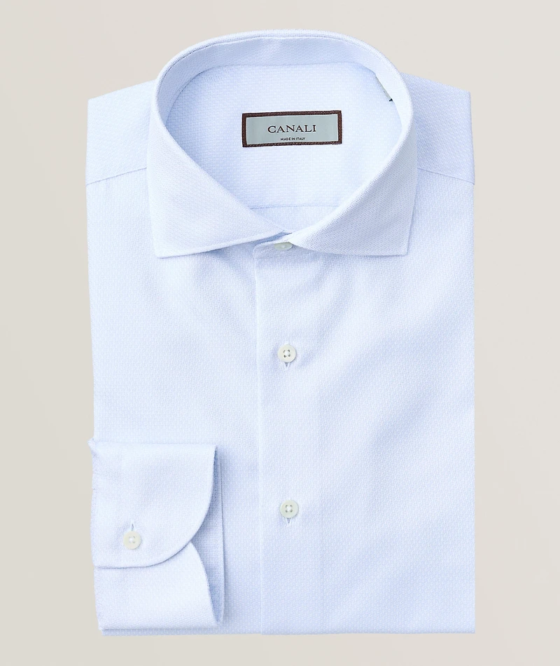 Impeccable Micro-Print Dress Shirt