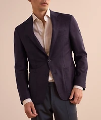 Kei Check Wool-Blend Sport Jacket