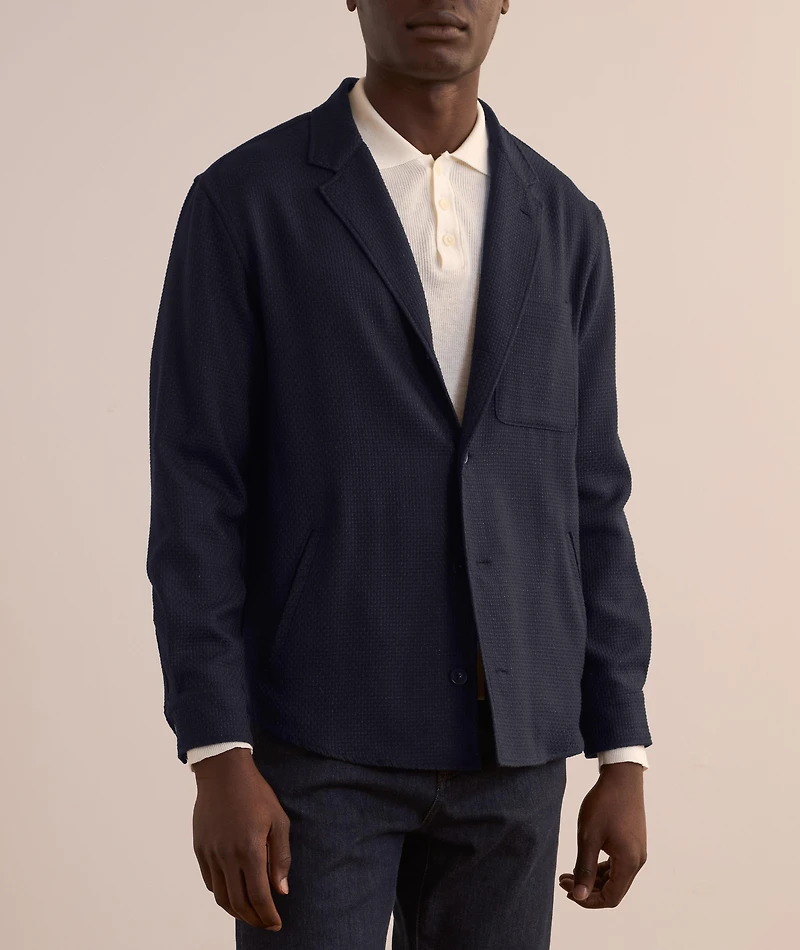 Nuvola Dobby-Textured Wool-Blend Overshirt