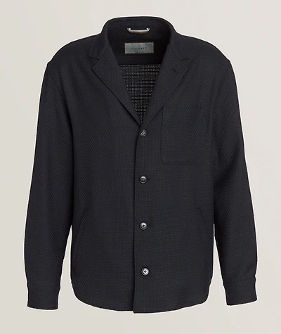 Nuvola Dobby-Textured Wool-Blend Overshirt