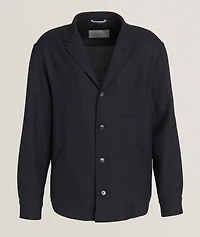 Nuvola Dobby-Textured Wool-Blend Overshirt