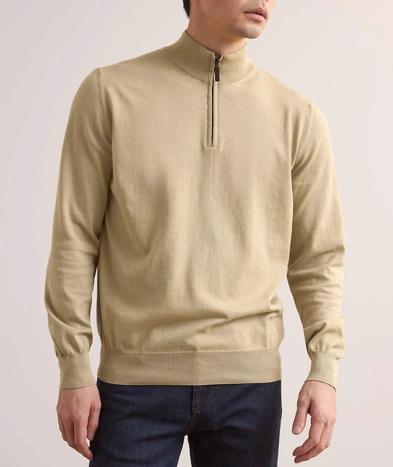 Cotton Half-Zip Sweater
