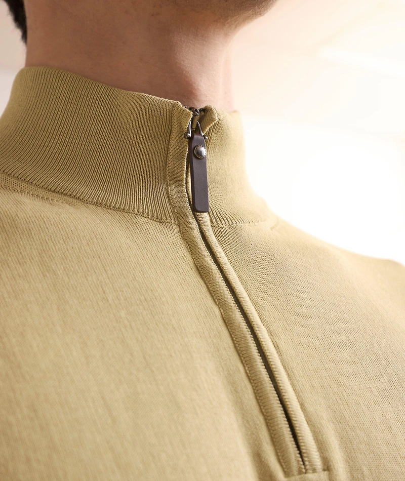 Cotton Half-Zip Sweater