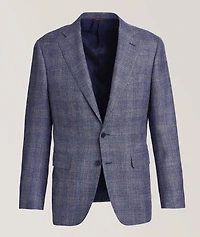 Check Wool, Silk & Linen Sport Jacket