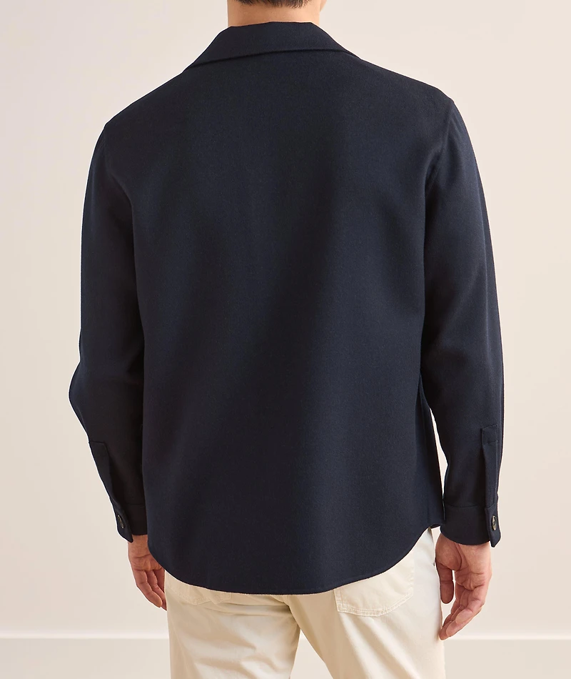 Double Monochrome Wool Overshirt