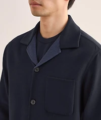 Double Monochrome Wool Overshirt