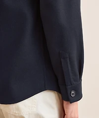 Double Monochrome Wool Overshirt