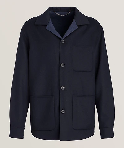 Double Monochrome Wool Overshirt