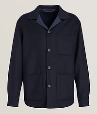 Double Monochrome Wool Overshirt