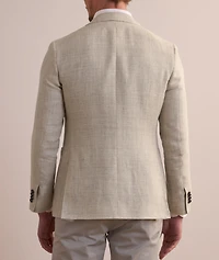 Kei Textured Windowpane Wool-Linen Sport Jacket