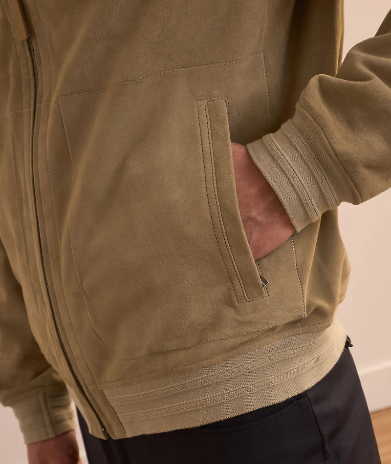 Nuvola Ultra-Soft Suede Bomber Jacket