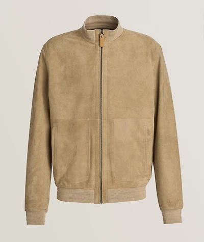 Nuvola Ultra-Soft Suede Bomber Jacket