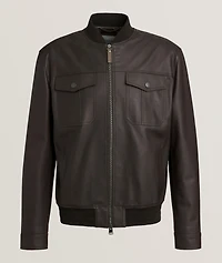Leather Bomber Jacket