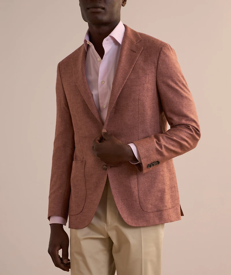 Kei Textured Silk-Cashmere Sport Jacket