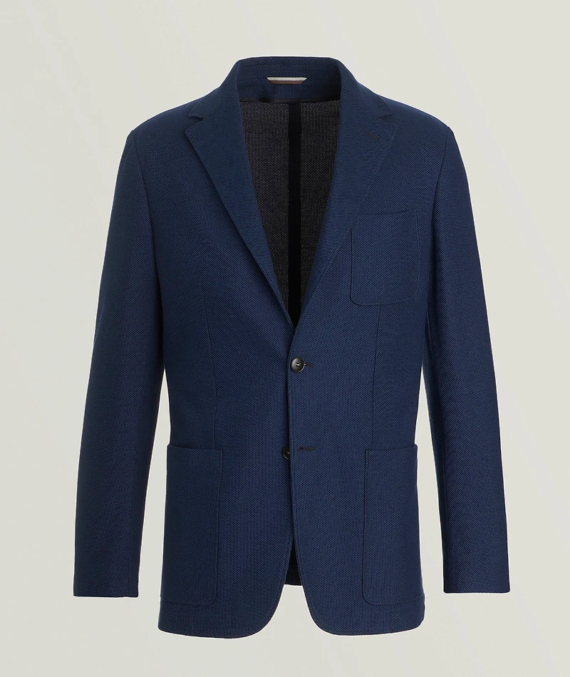 Honeycomb Jersey Knit Sport Jacket