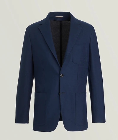 Honeycomb Jersey Knit Sport Jacket