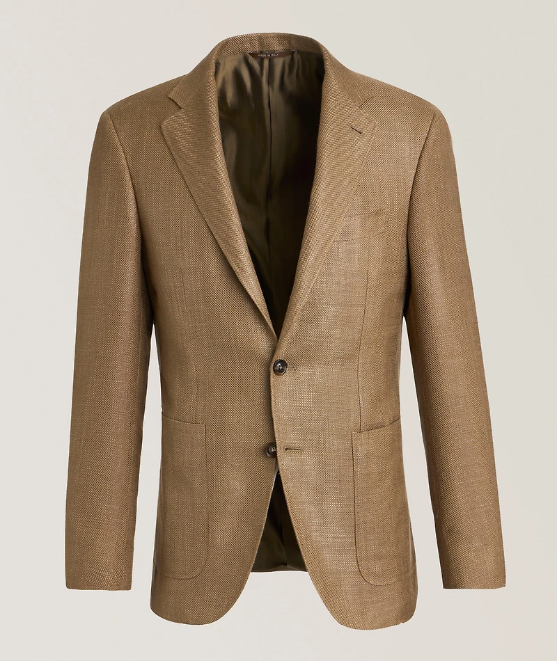 Kei Silk-Wool-Mohair Sport Jacket