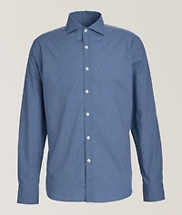 Micro-Floral Cotton-Lyocell Shirt