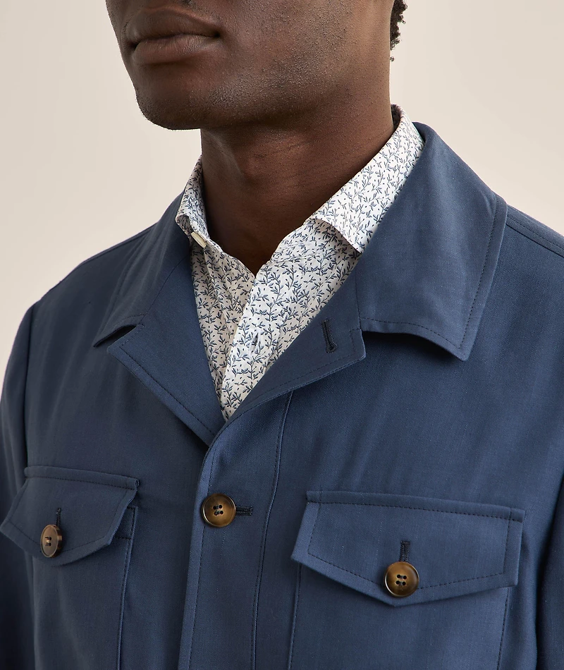 Nuvola Linen-Wool Field Jacket