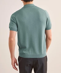 Cotton-Modal Micro-Textured Knit Polo