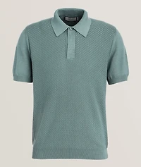 Cotton-Modal Micro-Textured Knit Polo