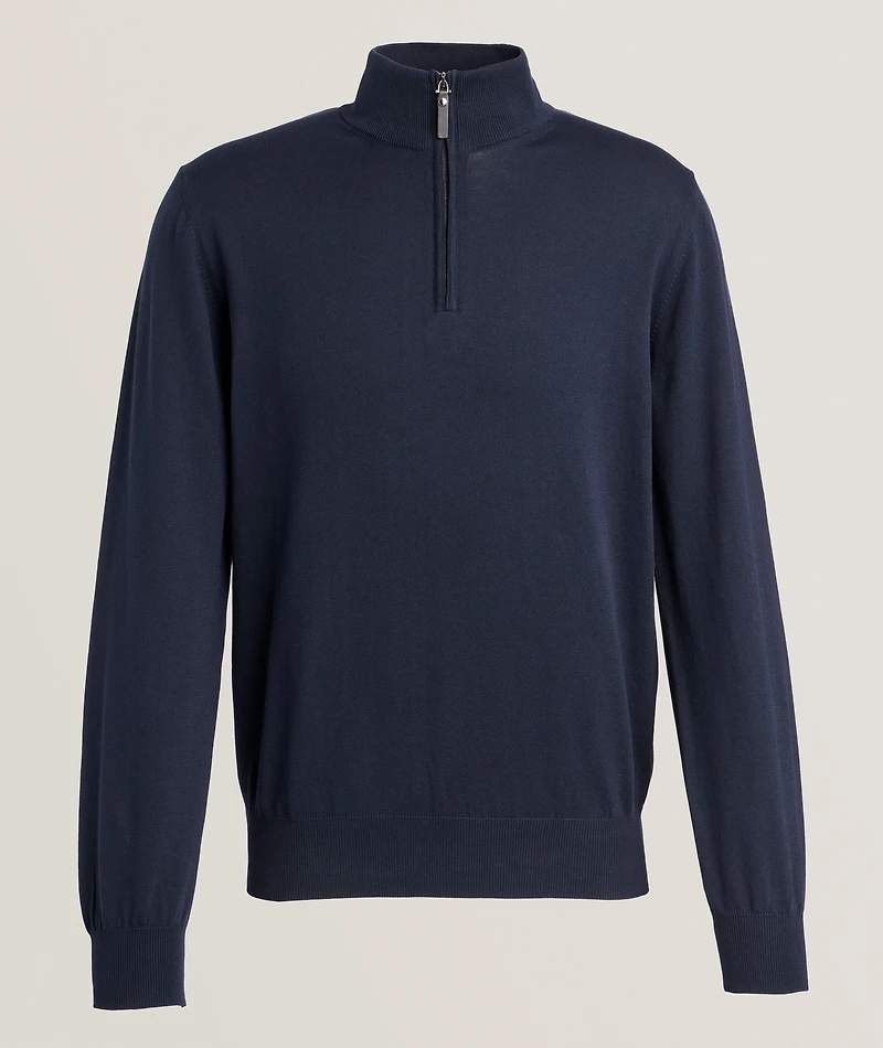 Cotton Half-Zip Sweater