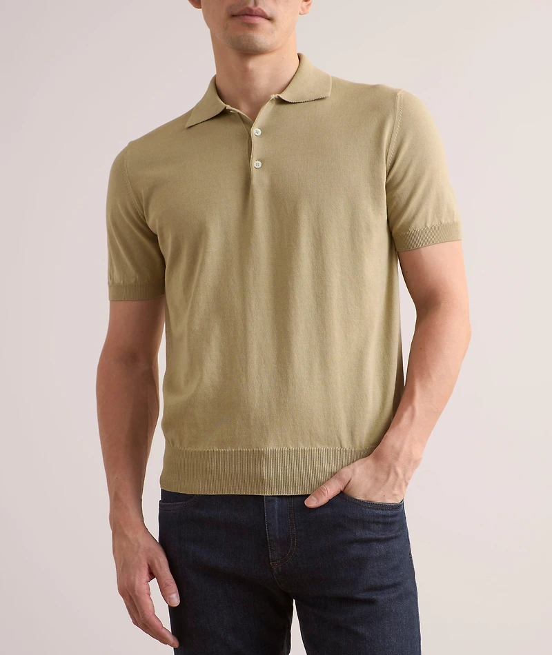 Cotton Knit Polo