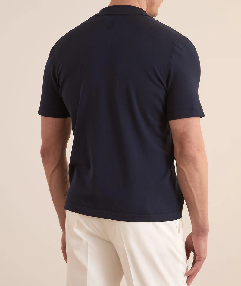 Tonal Textured Cotton Polo