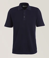 Tonal Textured Cotton Polo