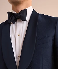 Jacquard Textured Shawl Tuxedo Jacket
