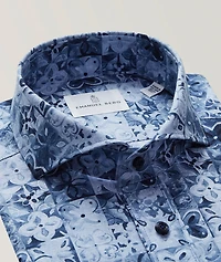 Marseille Printed Cotton-Blend Dress Shirt