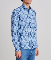 Marseille Printed Cotton-Blend Dress Shirt