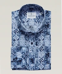 Marseille Printed Cotton-Blend Dress Shirt